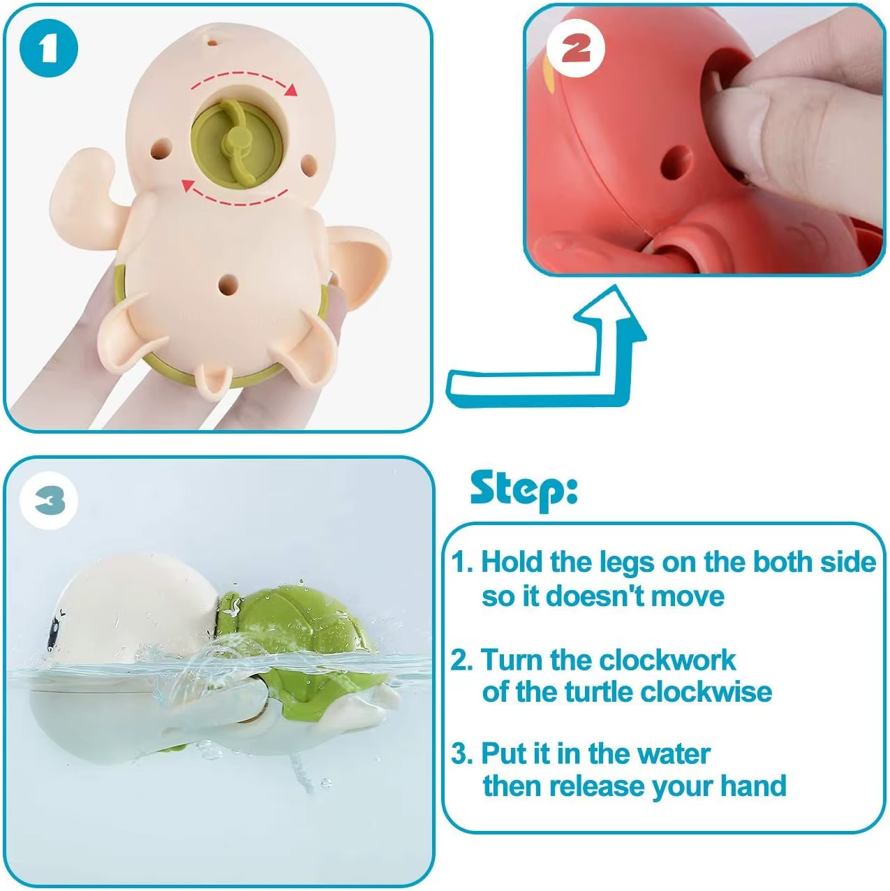 Bath toy turtles