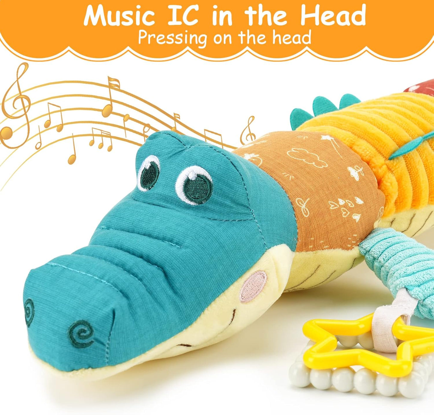 Infant Musical Stuffed Crocodile Toy