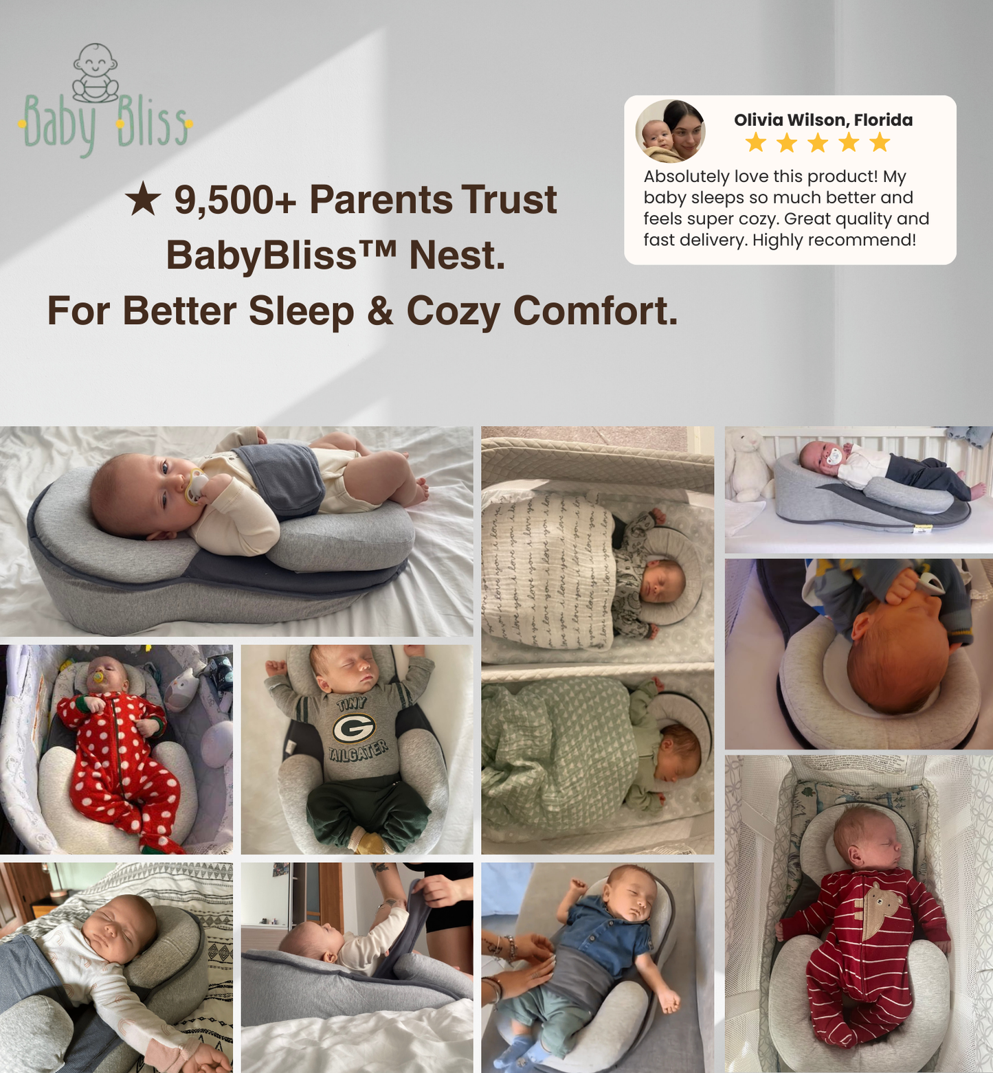 BabyBliss™️ Nest – Anti-Reflux & Flat Head Prevention