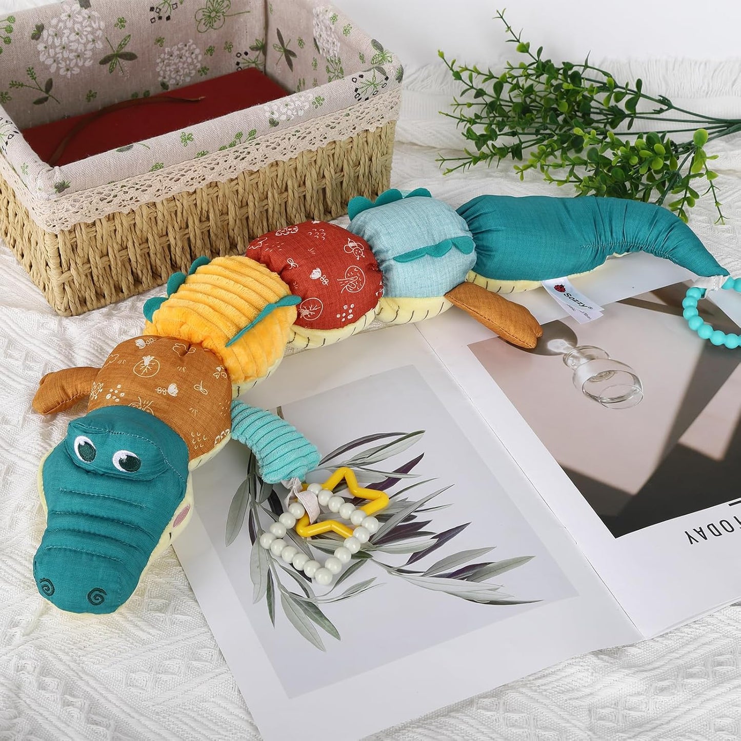 Infant Musical Stuffed Crocodile Toy