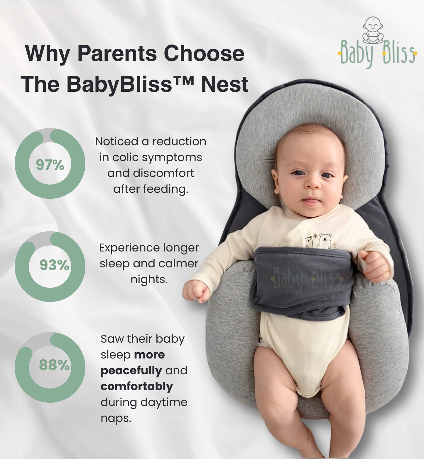 BabyBliss™️ Nest – Anti-Reflux & Flat Head Prevention
