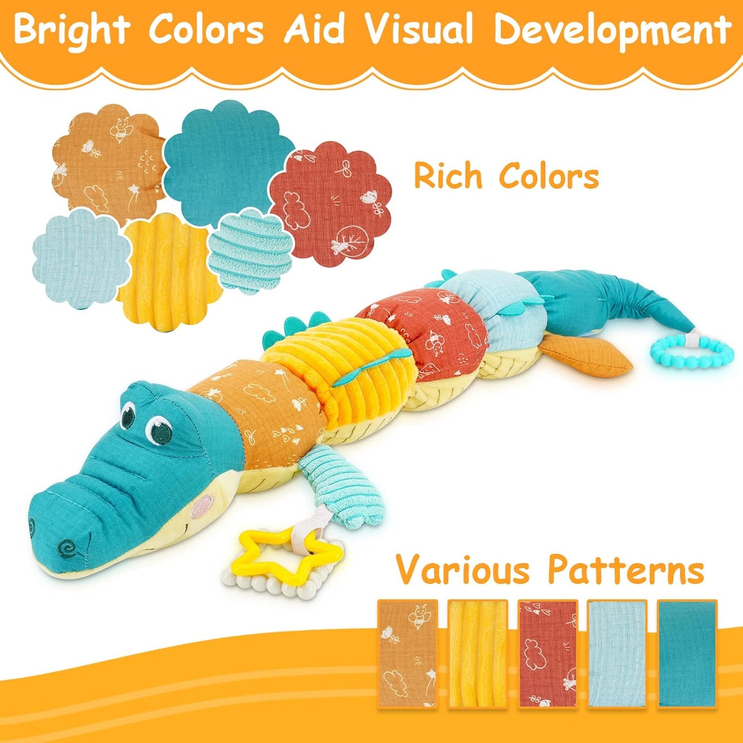 Infant Musical Stuffed Crocodile Toy