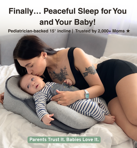 BabyBliss™ Nest anti-reflux baby lounger with 15° incline for newborns