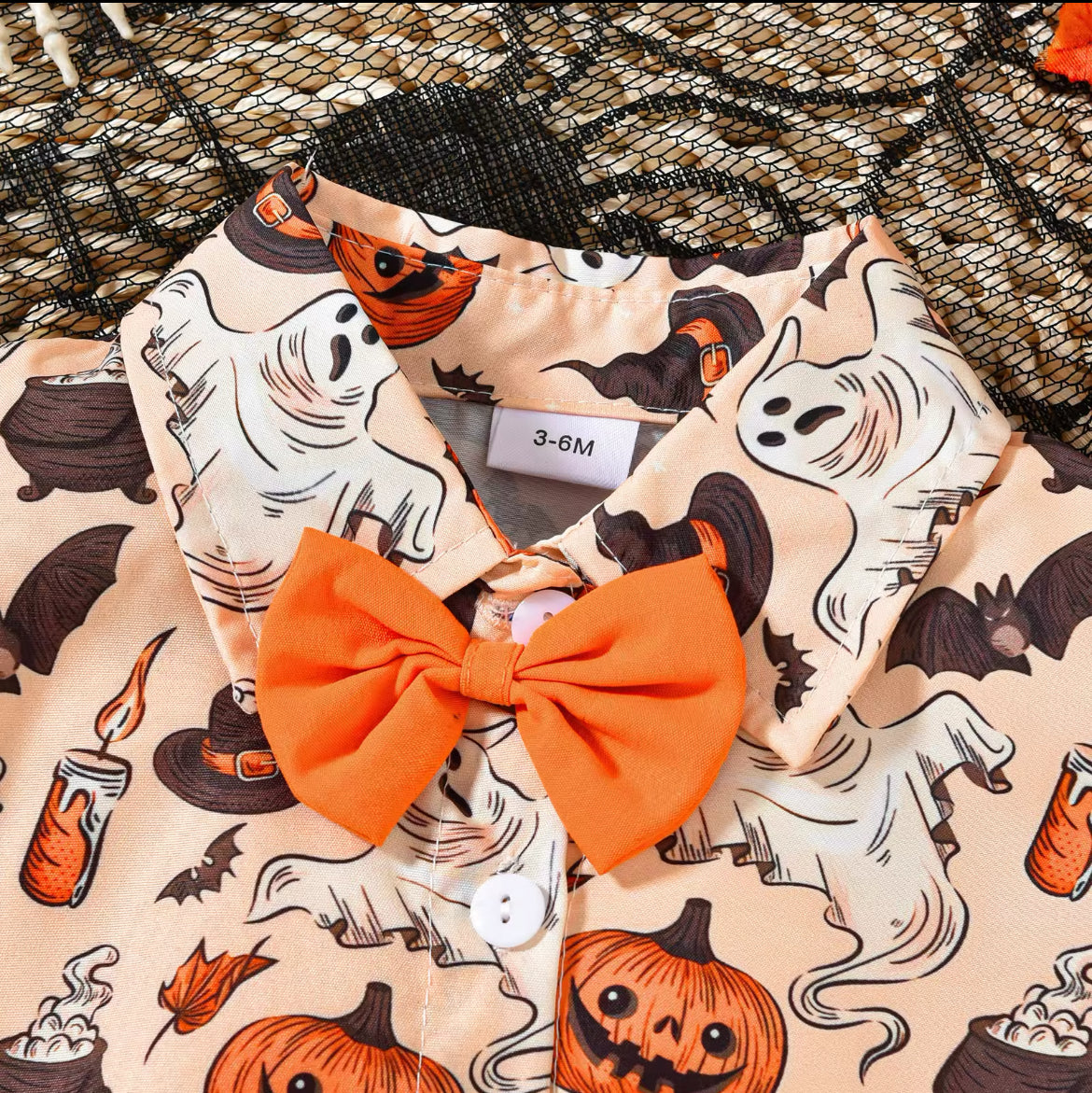 Baby Pumpkin Halloween Bodysuit