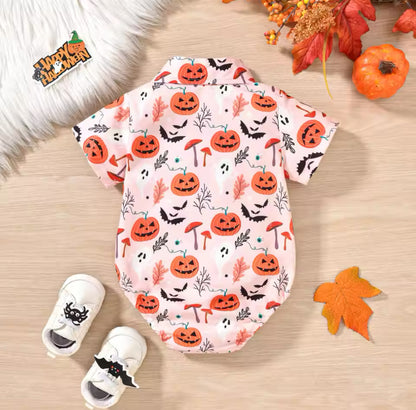 Baby Pumpkin Halloween Bodysuit