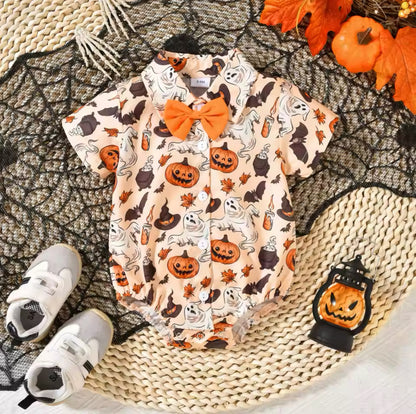 Baby Pumpkin Halloween Bodysuit