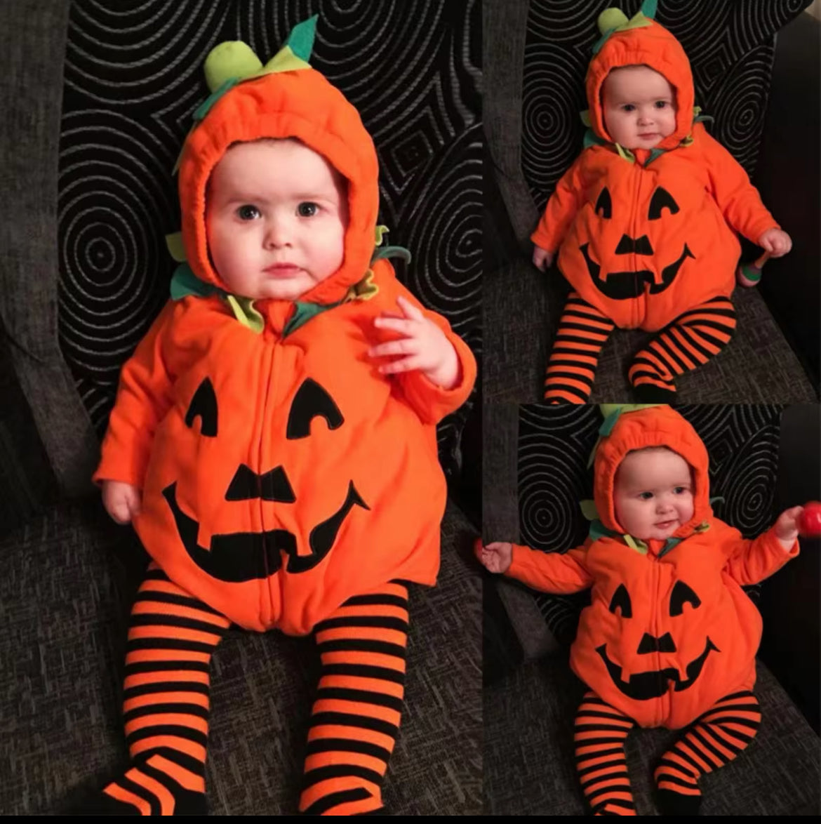 Pumpkin Halloween Romper