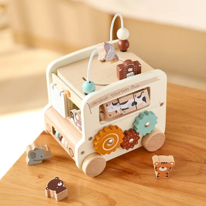 Montessori Wooden Activity Bus