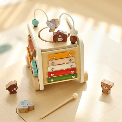 Montessori Wooden Activity Bus