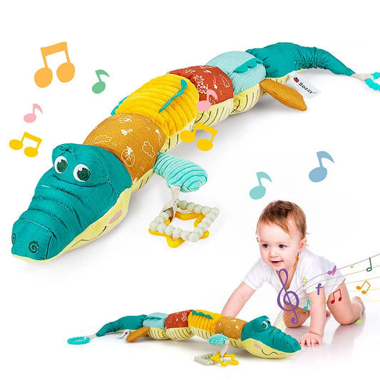 Infant Musical Stuffed Crocodile Toy