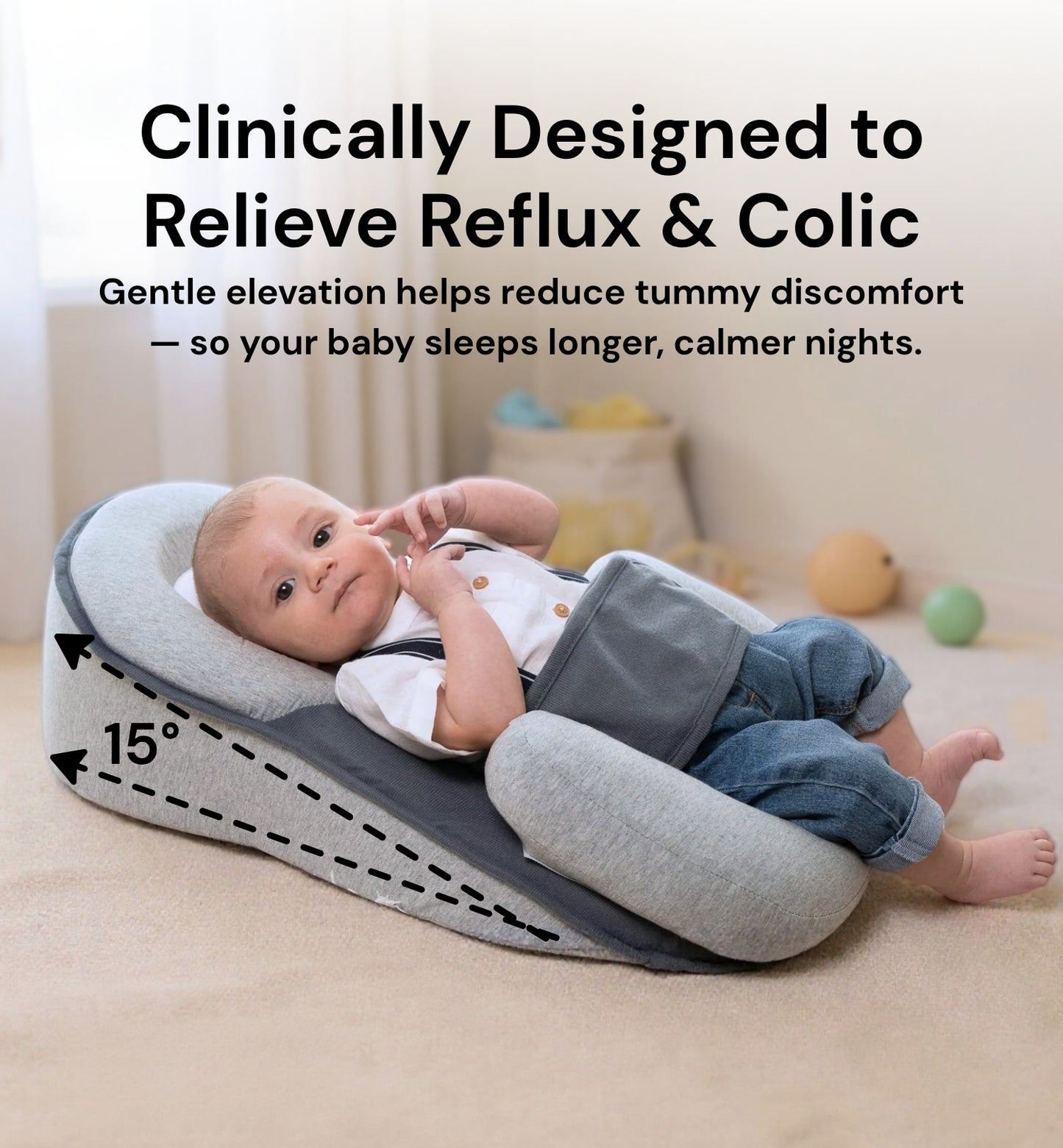 BabyBliss™ Nest — Calm Sleep Without Colic & Reflux